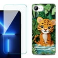 thumbnail image 1 of For For iPhone 16e Phone Case Cover, Shockproof Case with Tempered Glass Screen Protector, by OneToughShield - Tiger Craft, 1 of 2