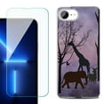 thumbnail image 1 of For For iPhone 16e Phone Case Cover, Shockproof Case with Tempered Glass Screen Protector, by OneToughShield - Twilight Safari, 1 of 2