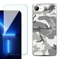 thumbnail image 1 of For For iPhone 16e Phone Case Cover, Shockproof Case with Tempered Glass Screen Protector, by OneToughShield - Urban Camo, 1 of 2