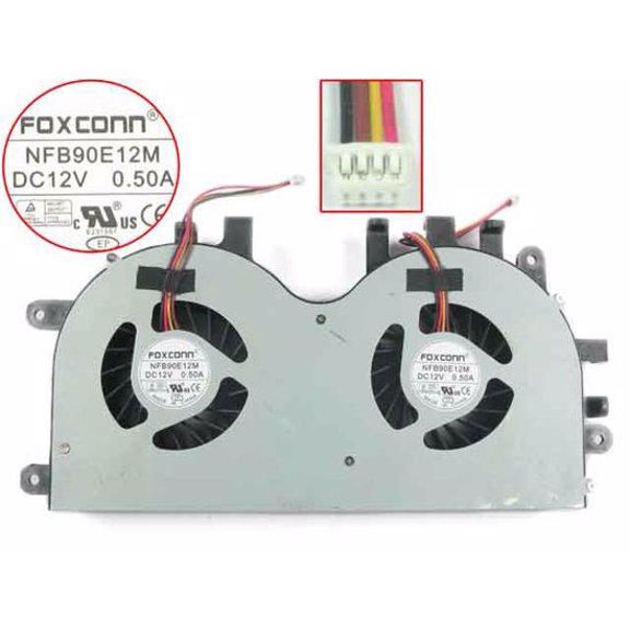 For Forcecon NFB90E12M DC 12V 0.50A 4 wire Server Cooling Fan