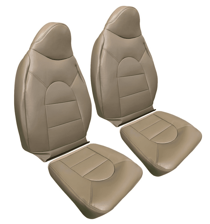 Driver and Passenger Leather Seat Covers Tan Replacement for 1999-2000 F250 350 Lariat XLT