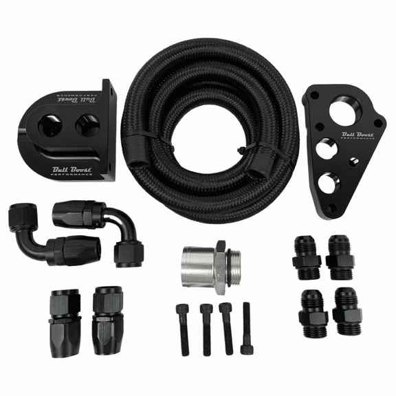 For Ford 4.6 / 5.4 Billet Oil Filter Relocation Kit Mustang GT / F150 Adapters