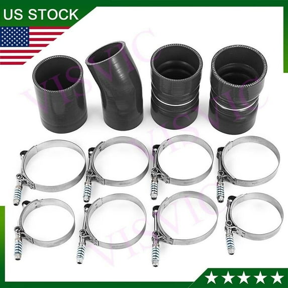 For Ford 6.0L Powerstroke Diesel 2003-2007 Intercooler Hose Boots & Clamps Kit