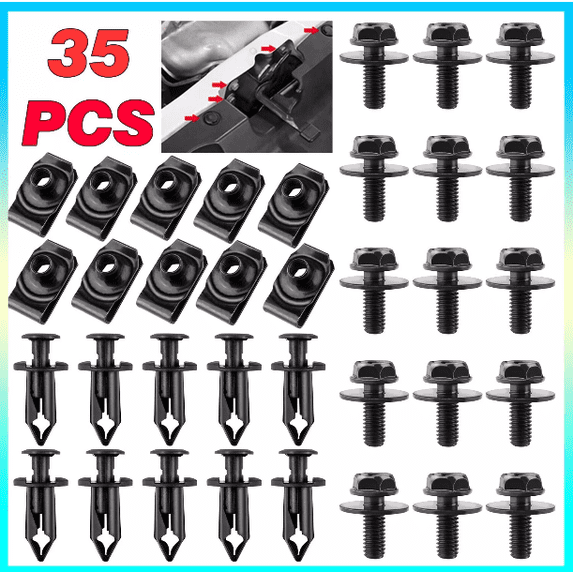 For Ford Body Bolts & U-nut Clips - M6 Engine Under Cover Splash Shield Guard