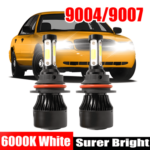 For Ford Crown Victoria 1998-2011 6000K LED Headlight High/Low Beam White Bulbs