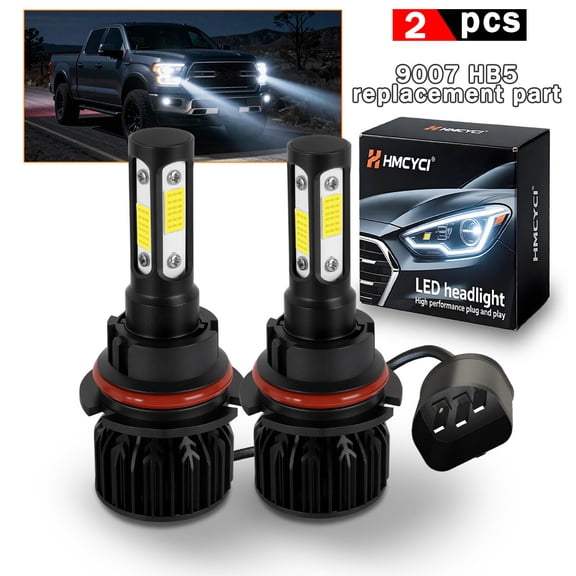 For Ford Crown Victoria 1998-2011 LED Headlight Bulbs 9007 High Low Beam Replacement Kit