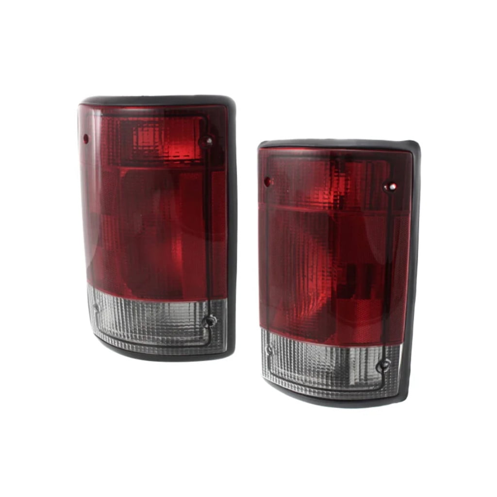 Red and Clear Waterproof Rear Tail Light Assembly Pair