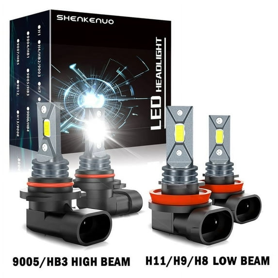 For Ford Ecosport 2018 2019 2020 Led Headlight Bulbs 9005 H11 High&Low Beam 4pcs