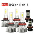 thumbnail image 1 of For Ford Edge 2007-2010 - 6000K LED Headlights + Fog Bulbs Kit 6Pcs, 1 of 12
