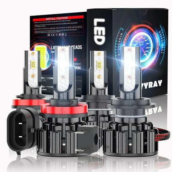 For Ford Escape 2005 2006 2007 LED Headlight High Low Beam Bulbs Kit 6000K White Super Bright 4Pcs