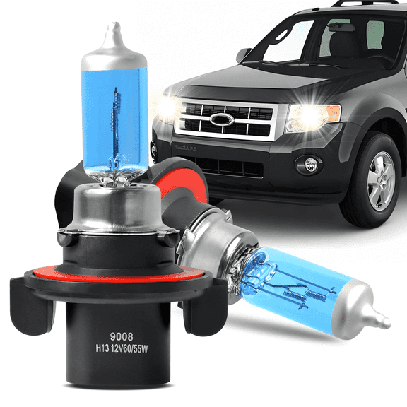 For Ford Escape 2008 2009 2010 2011 2012 Halogen Headlight Bulbs H13/9008 High Low Beam White 4200K 2x