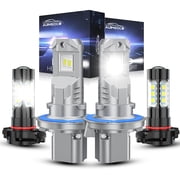 For Ford Escape 2008 2009 2010 2011 2012 LED Headlight 9008 2504 High/Low Beam + Fog Light 4Pcs