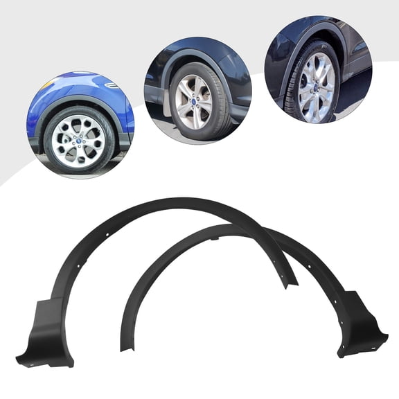 For Ford Escape 2013 2014-2016 Front Left Right Fender Flare Wheel Arch Molding Black PP