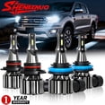 thumbnail image 1 of For Ford Escape 2013 -2017 2018 2019 LED Headlight Bulbs 9005 High Beam + H11 Low Beam Pack of 4, 1 of 11