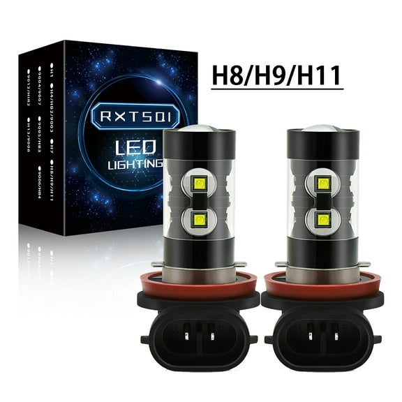 For Ford Escape 2017-2019 with projector - 6000K White LED H8/H9/H11 Fog Light Bulbs Kit 2x
