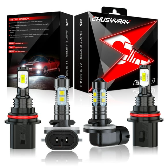 For Ford Escort 1998-2003 9007 LED Headlight High Low 881 Fog Light Bulb 4x Car Bulb Conversion Kit