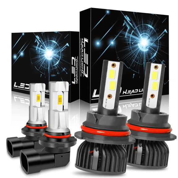 For Ford Excursion 2000-2004 Headlight Bulbs High Low Beam LED Light Set 4pcs