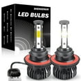 thumbnail image 1 of For Ford Excursion 2005 LED Headlight Bulbs H13 9008 High and Low Beam 2pcs, 1 of 11