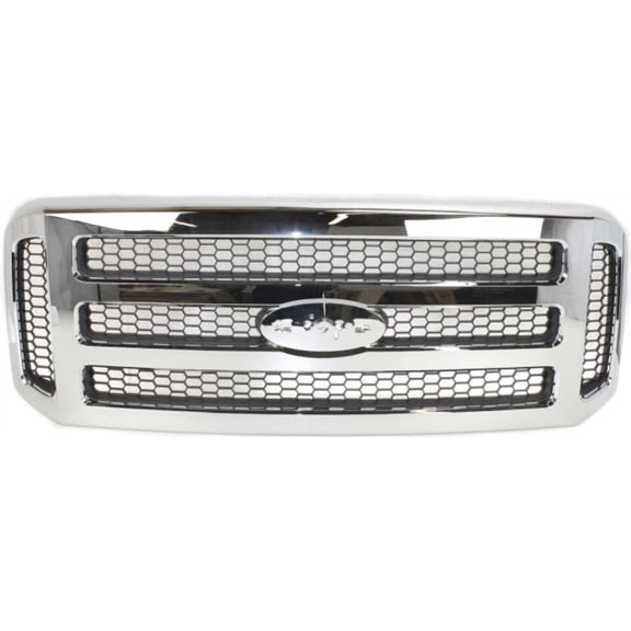 For Ford Excursion Grille Assembly 2005 | Chrome Shell / Painted Gray Insert | FO1200456 | 5C3Z8200BAA