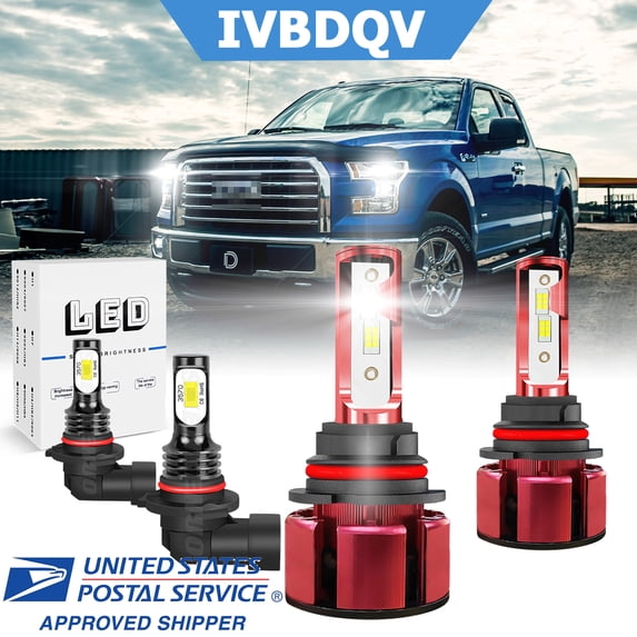 For Ford Expedition 1999-2002
,9007 HB5 High Low Dual Beam+9006 Fog LED Headlight Bulbs Kit, 2pcs