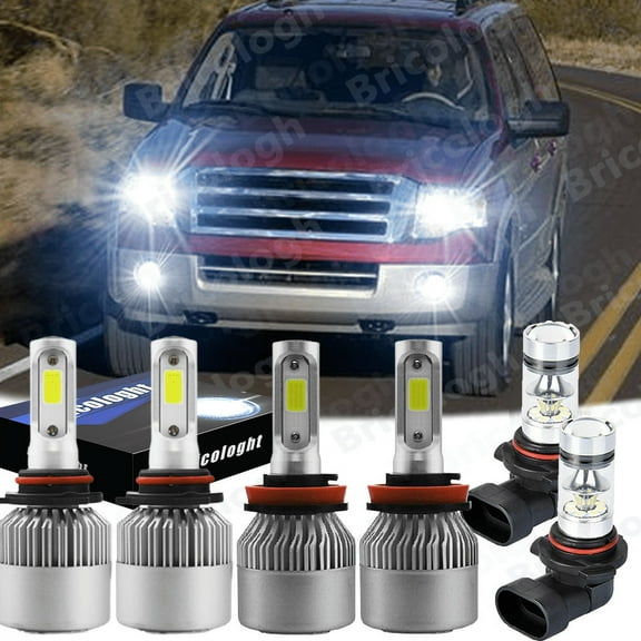 For Ford Expedition 2018-2019 Combo LED Headlight High/Low Beam Fog Light Bulb C