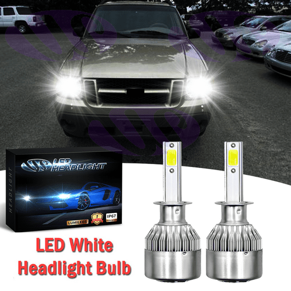 For Ford Explorer 1999-2001 6000K White LED Headlight Bulbs Fog Light Combo Kit
