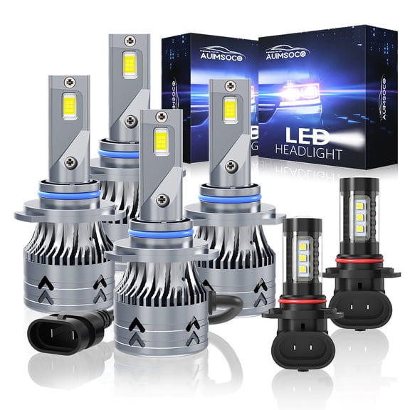 For Ford Explorer 2002-2005 6x LED Headlight High Low + Fog Lights Combo Bright White Bulbs 12000LM Easy Install High Power Lamps