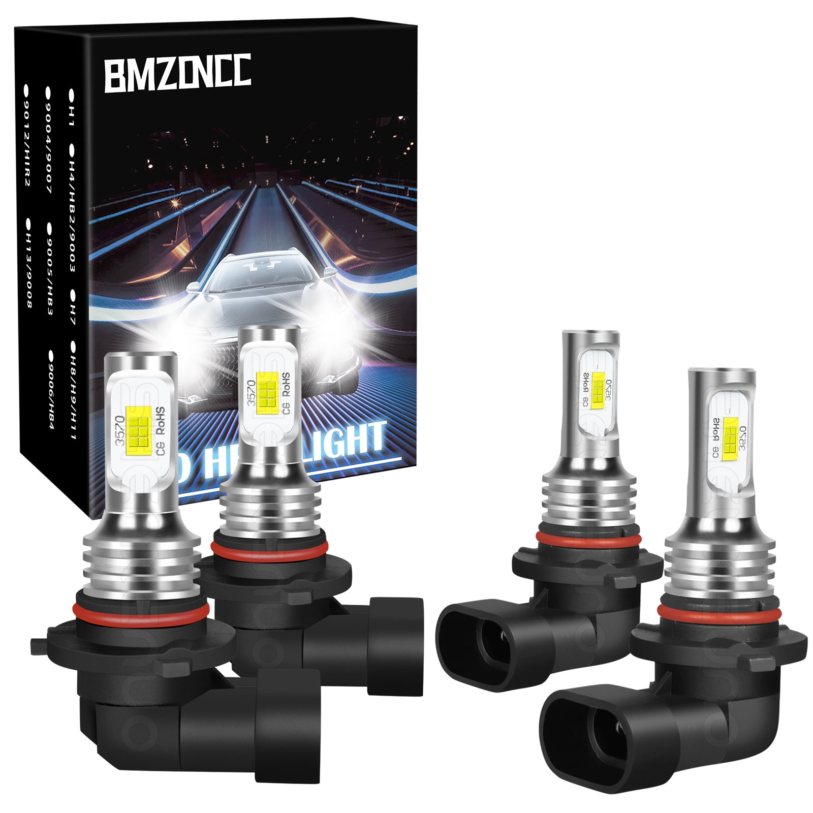 VISVIC LED Headlight Bulbs Combo For Honda Civic (2004-2015) - 9005 High Beam & 9006 Low Beam, 6500K White, 400% Brighter - View #9