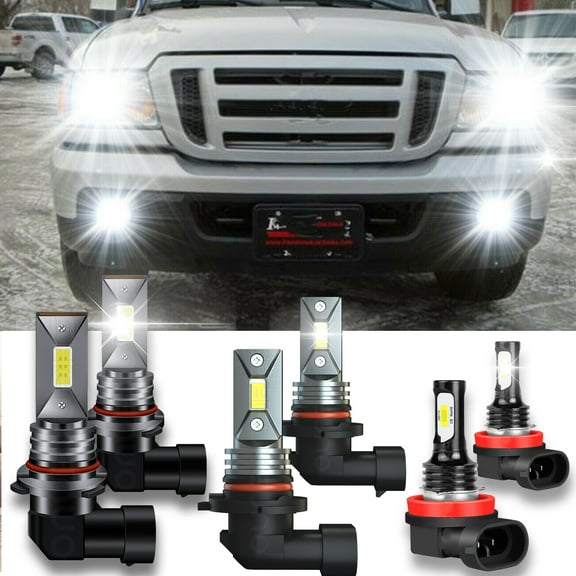 For Ford Explorer 2011 2012 2013 2014 2015 LED Headlight High Low+Fog Light Bulbs