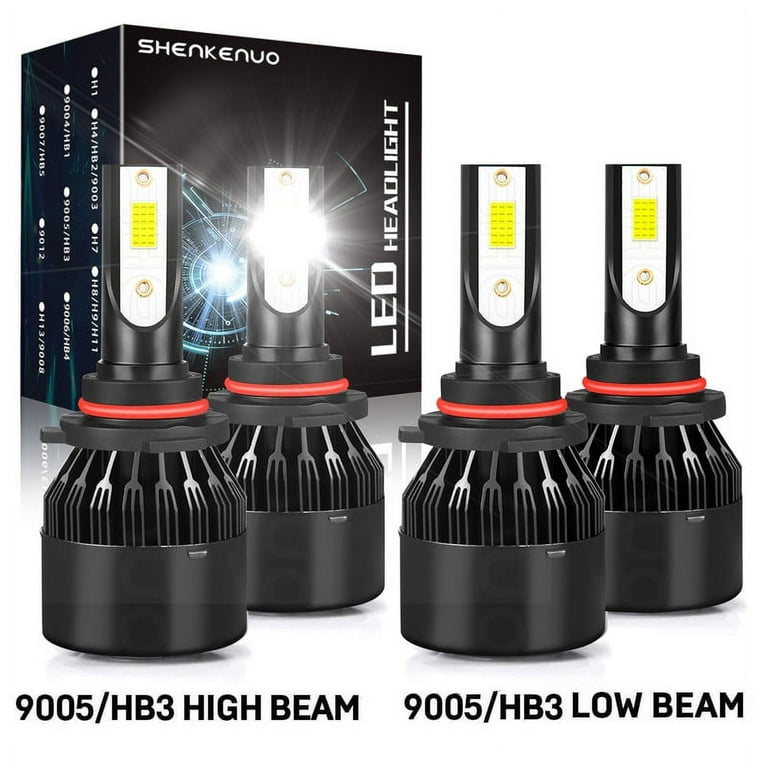 9012 Halogen Headlight Bulbs - High/Low Beam, 2 Pack, Super Bright Replacement For Ford Police Interceptor Sedan 2013-2019