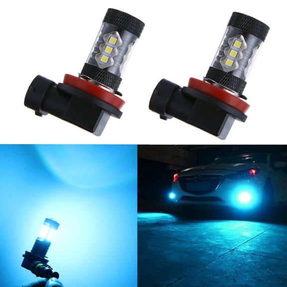 For Ford Explorer 2011 - 2015 8000K Ice Blue H11 H8 LED Fog Light Bulbs 2x H11/H8/H9