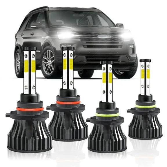 For Ford Explorer 2011-2015 LED Headlight Bulbs 9005 9006 High&Low Beam 4pcs