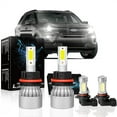 thumbnail image 1 of For Ford Explorer Sport Trac 2001-2005 LED Headlight HiLo Beam + Fog Light Bulbs, 1 of 14