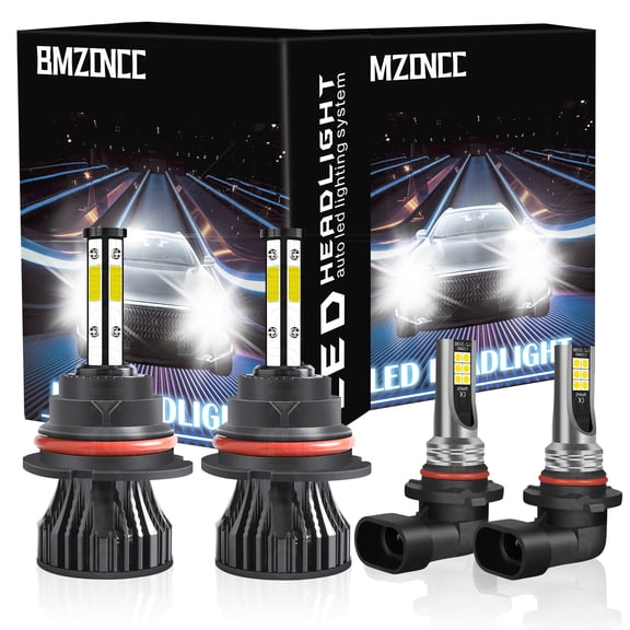 For Ford F-150 1997-1998 6000K LED Headlight HighLow Beam +Fog lamp Bulbs Combo Kit