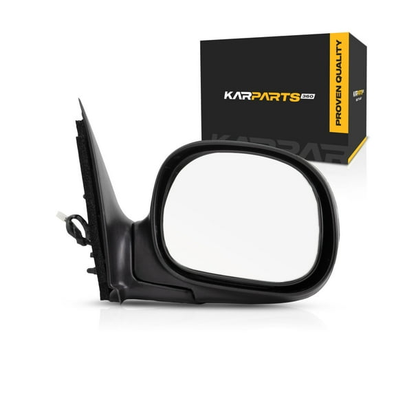 For Ford F-150 1998 1999 2000 2001 Door Mirror Passenger Side | XLT Model | Power | Non-Heated | Black and Chrome | F85Z 17682 FAA | FO1321138