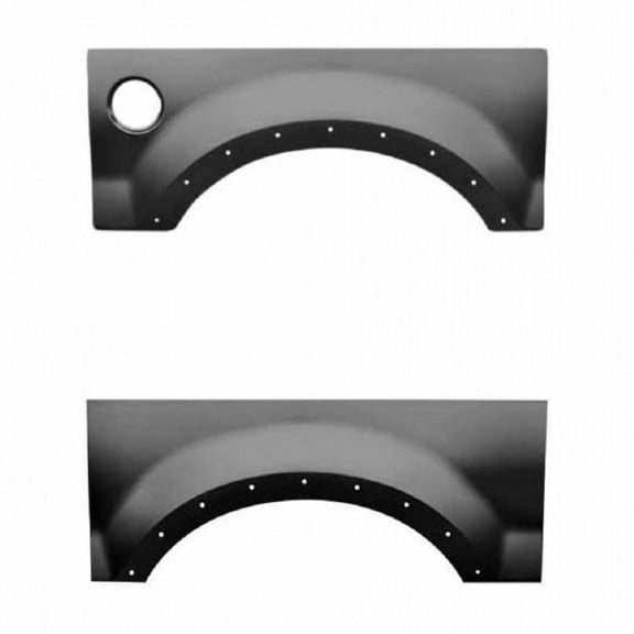 For Ford F-150 2004-2008 Quarter Panel Patch Driver and Passenger Side | Pair | Above Rear Wheel | w/ Molding Holes | Steel | EDP Coated