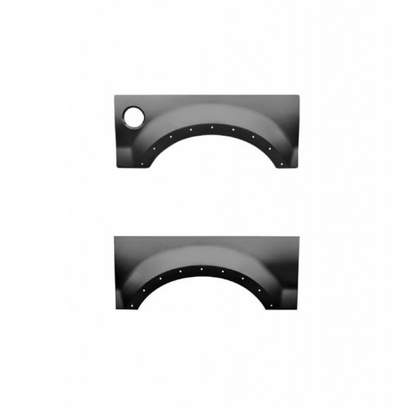 For Ford F-150 2004-2008 Quarter Panel Patch Driver and Passenger Side | Pair | Above Rear Wheel | w/ Molding Holes | Steel | EDP Coated