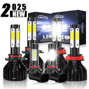 For Ford F-150 2015 2016 2017 2018 2019 2020-2023 6x LED Headlights Fog Light Halogen Replacement Canbus No Error