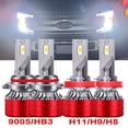thumbnail image 1 of For Ford F-150 2015-2022 Headlights 30000LM 9005 High Beam H11 Low Beam Led Bulbs 4pc, 1 of 5