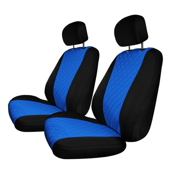 For Ford F-150 2015-2024 & F-250 F-350 F450 2017-2022 FH Group Neoprene Custom Fit Truck Car Seat Covers 1st Row - Blue