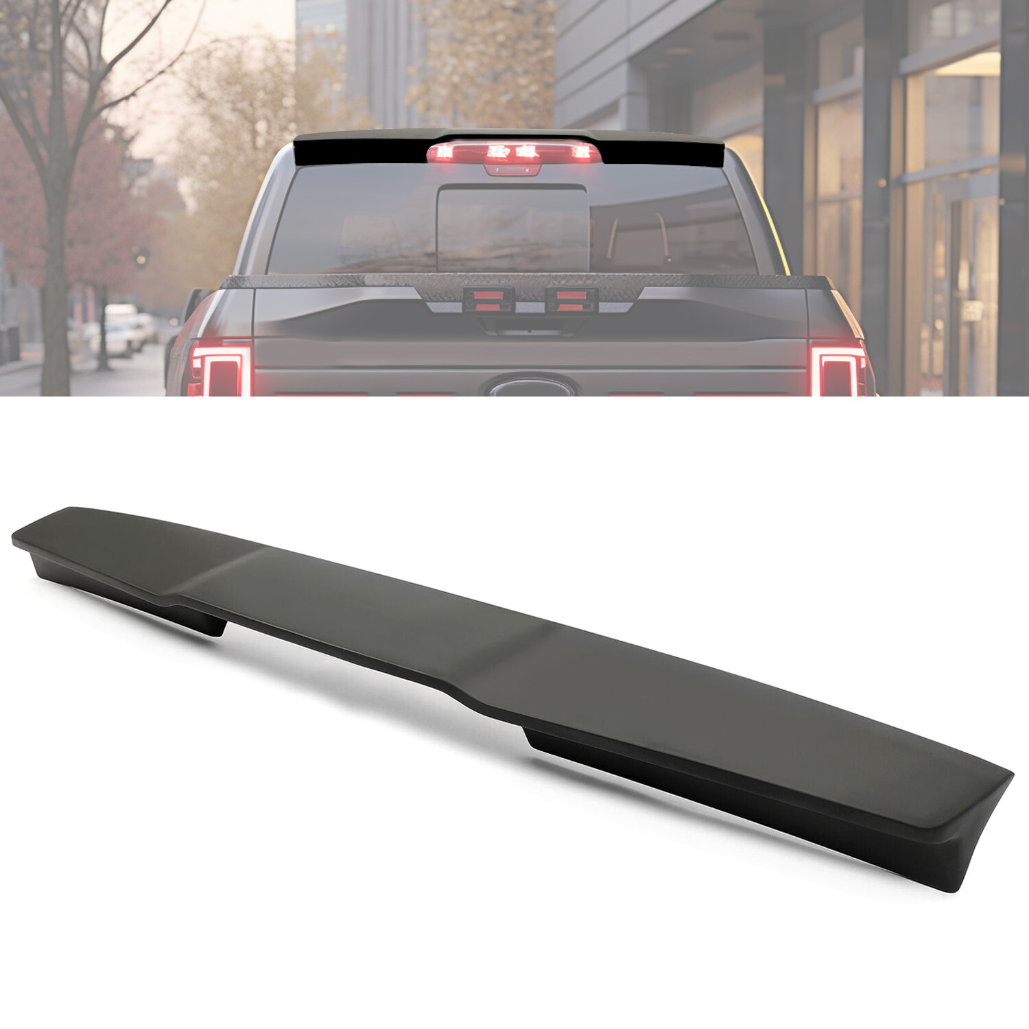 For Ford F-150 F150 2015-2020 Black Cab Wing Rear Window Trunk Roof ...