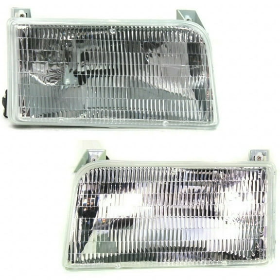 For Ford F-150 Headlight Assembly 1992 93 94 95 96 1997 Pair Driver and Passenger Side CAPA Certified For FO2502118C