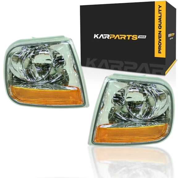 For Ford F-150 Signal Corner Light 2001 2002 2003 Pair Driver and Passenger Side Replaces FO2520170 + FO2521170