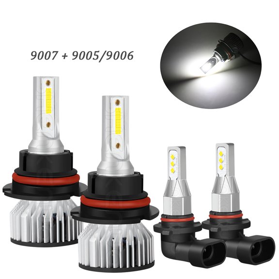 For Ford F150 1999 2000 2001 2002 2003 LED Headlight + Fog Light Bulbs 6000K