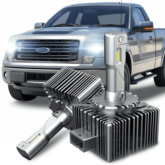 For Ford F150 2013 2014 - 2X D3S Front LED Headlight Bulbs High Low Beam Plug&Play