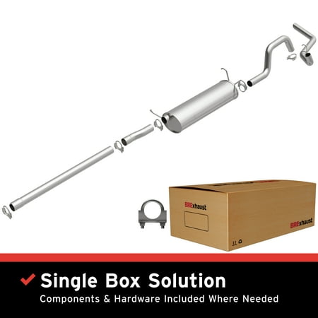 BRExhaust OE Replacement Exhaust System Kit 106-0026: Compatible with 2001-2003 Ford F-150 4.6L, 2001-2003 Ford F-150 5.4L, 2004-2004 Ford F-150 Heritage 4.6L, 2004-2004 Ford F-150 Heritage 5.4L