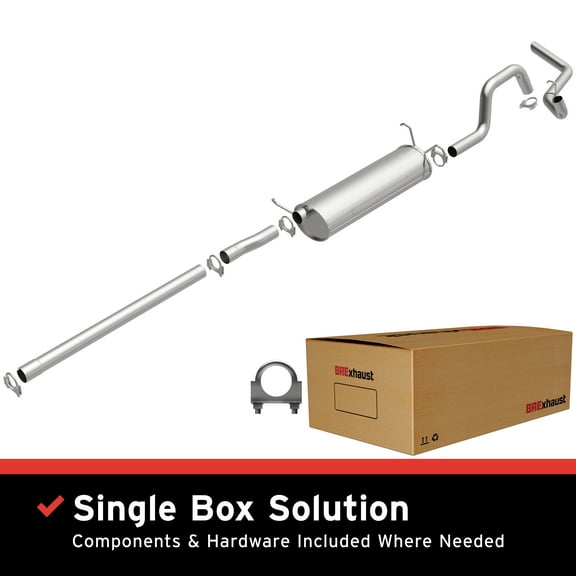 BRExhaust OE Replacement Exhaust System Kit 106-0026: Compatible with 2001-2003 Ford F-150 4.6L, 2001-2003 Ford F-150 5.4L, 2004-2004 Ford F-150 Heritage 4.6L, 2004-2004 Ford F-150 Heritage 5.4L