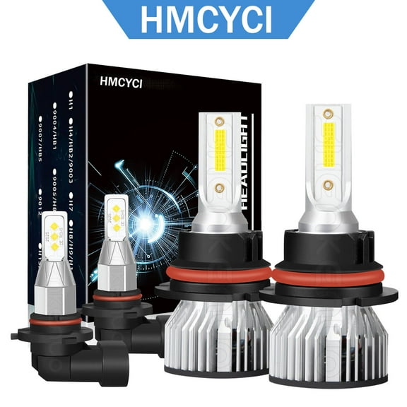 For Ford F150 F250 1997-1999 Combo 9007 HB5 High Low Dual Beam LED Headlight + 9145/9006 LED Fog Light Bulbs