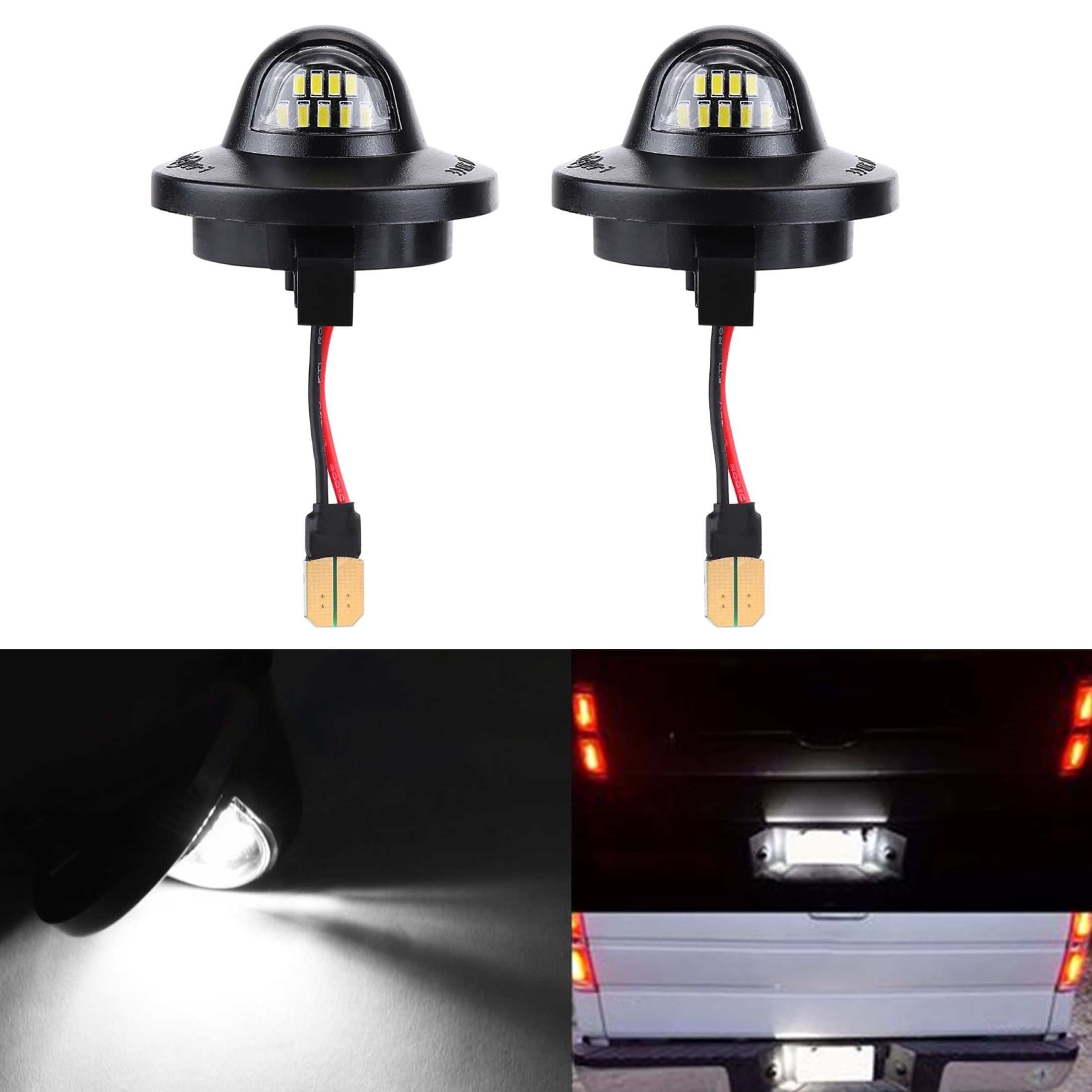For Ford F150 F250 F350 2Pcs Led License Plate Light TAG Lamp Assembly Set  New 