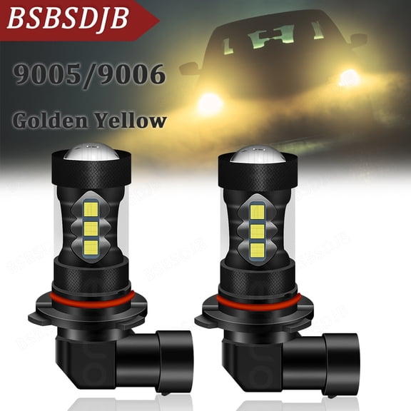 For Ford F150 F250 F350 Super Duty Golden Yellow 9145 H10 LED Fog Light Bulbs